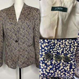 J Crew Women’s Floral One Button Large Blazer